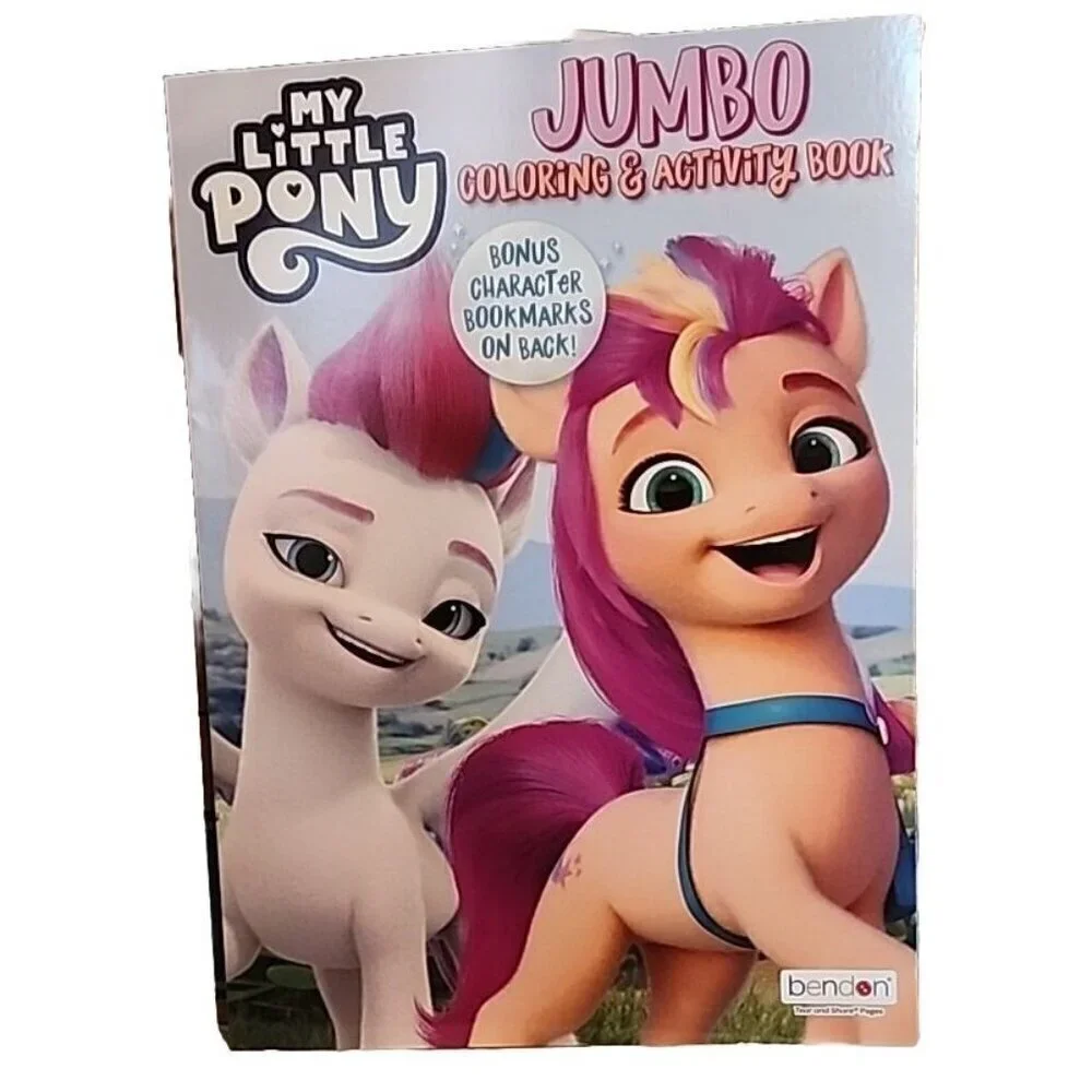 NEW, MY LITTLE PONY Zip,Sunny,izzy JUMBO COLORING AND ACTIVITY BOOK